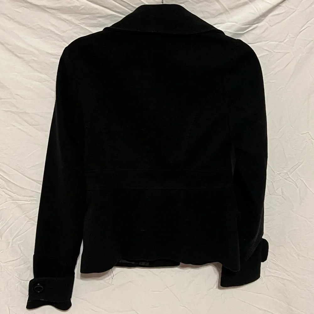 Sz S Jack by BB Dakota hip length black jacket pea coat - Picture 2 of 10